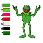 Sesame Street Kermit the Frog 03 Embroidery Design